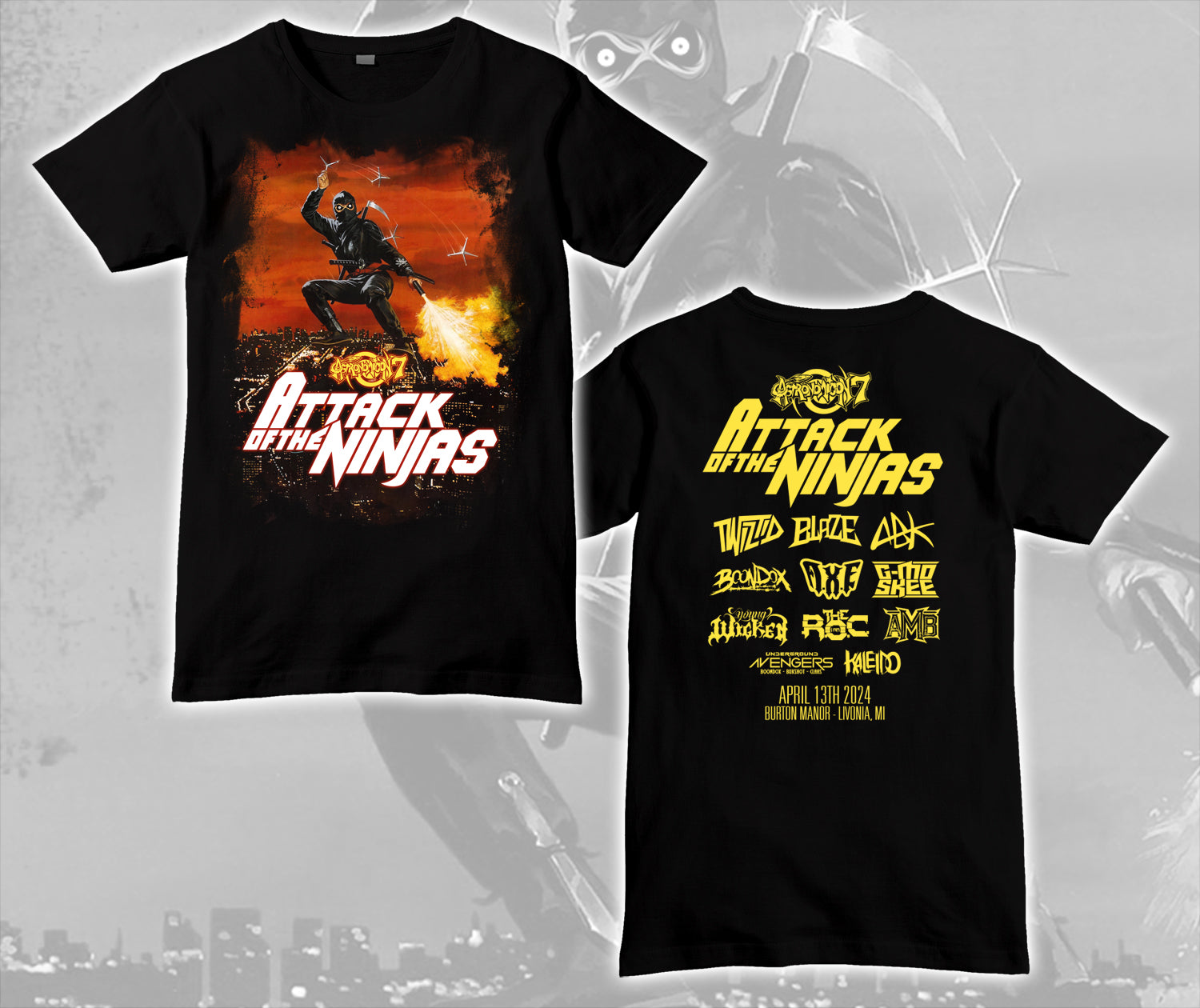 Attack Of The Ninjas 2024 Event Shirt – Mne Store