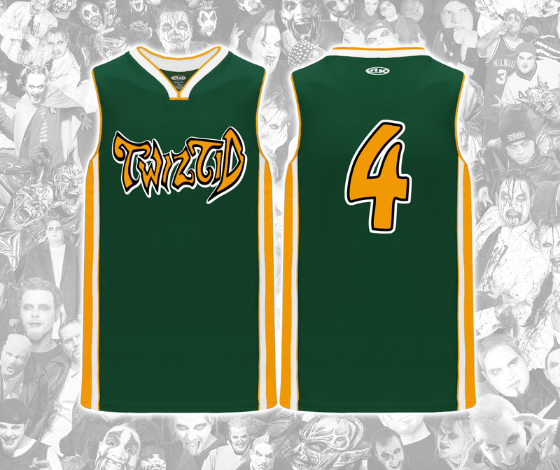 Twiztid "The Green Book" Era Logo Embroidered Basketball Jersey