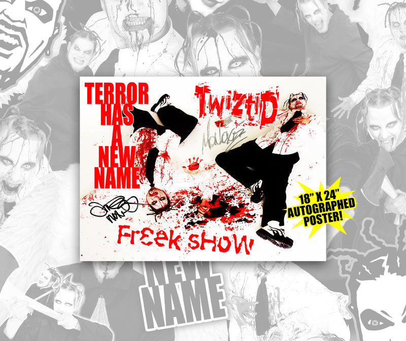 *Autographed* Twiztid "Terror Has A New Name" Horizontal 18x24" Poster