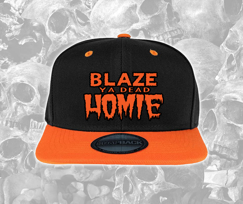 Black & Orange Tales from the Mortuary Logo Snapback
