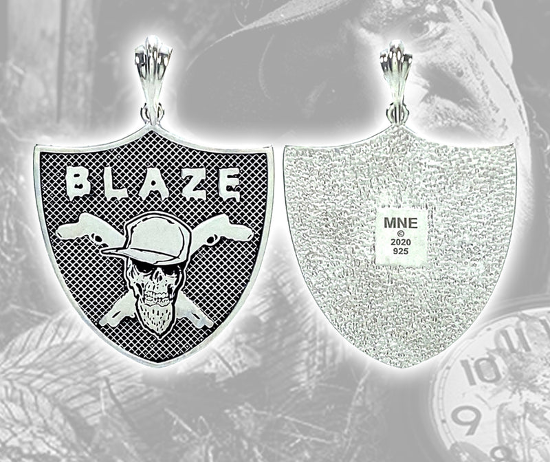 Blaze Raiders Logo .925 Sterling Silver Charm