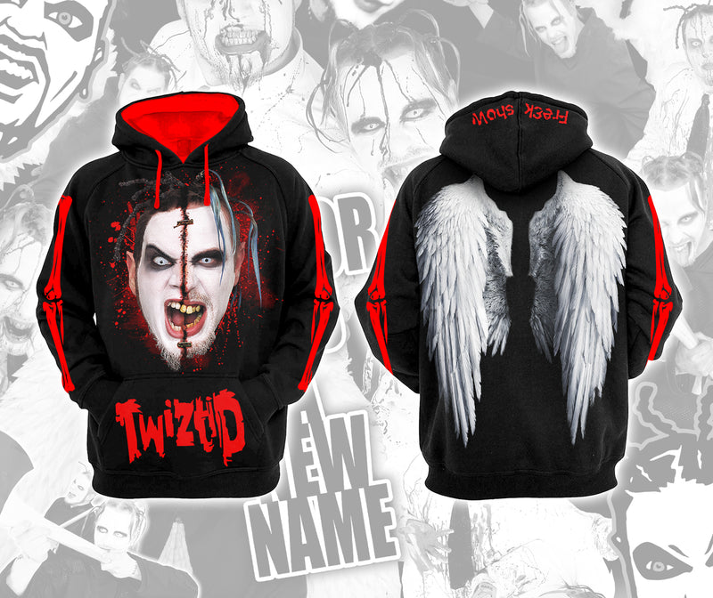 Twiztid Freek Show Split Face & Wings Sublimated Hoodie