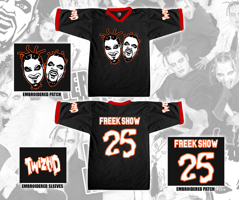 Freek Show Faces Embroidered Football Jersey