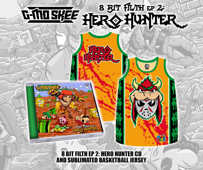 G-Mo Skee "8 Bit Filth EP 2: Hero Hunter CD & Basketball Jersey Bundle