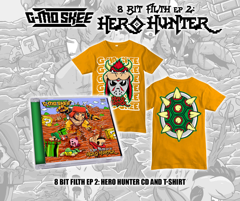G-Mo Skee "8 Bit Filth EP 2: Hero Hunter CD & Shirt Bundle