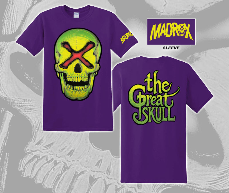 Purple Madrox "The Great Skull" Green Skull Shirt