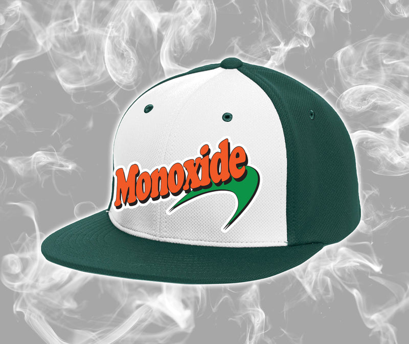 Monoxide Green & White Newport Logo Flex Fit