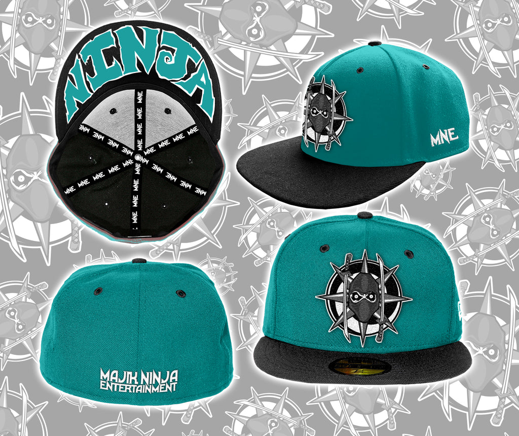 マイテイジャック Teal & Black Majik Ninja Fitted Hat – MNE Store