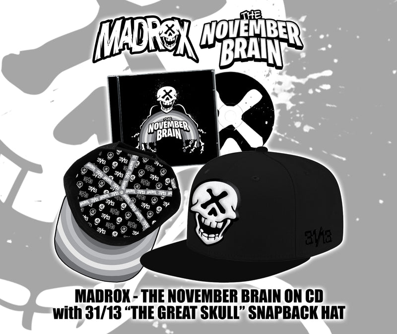 Madrox "The November Brain" CD & The Great Skull Snapback Bundle