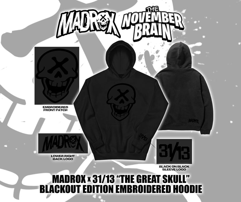 Madrox 31/13 "The Great Skull" Blackout Edition Embroidered Hoodie