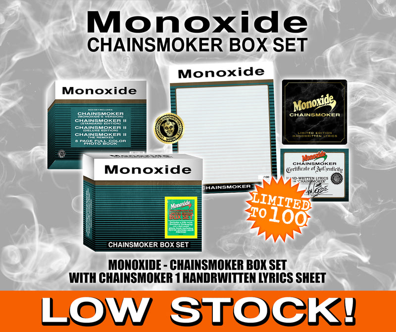 "The Chainsmoker" Box Set & "Chainsmoker LP" Hand-Written Lyrics Bundle (Limited to 100)