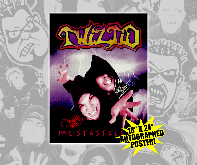 *Autographed* Twiztid Throwback Mostasteless Hoods 18x24 Poster