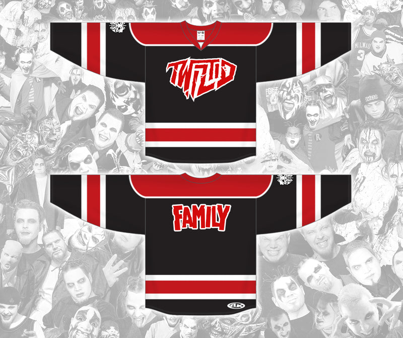 Black & Red Twiztid Family Embroidered Hockey Jersey