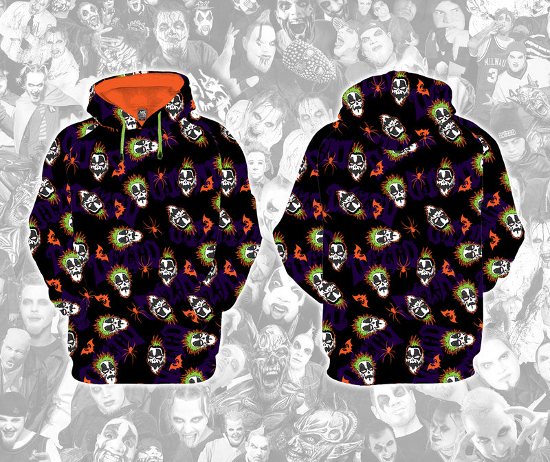 Twizitd 2025 Cartoon Faces Pattern Sublimated Hoodie