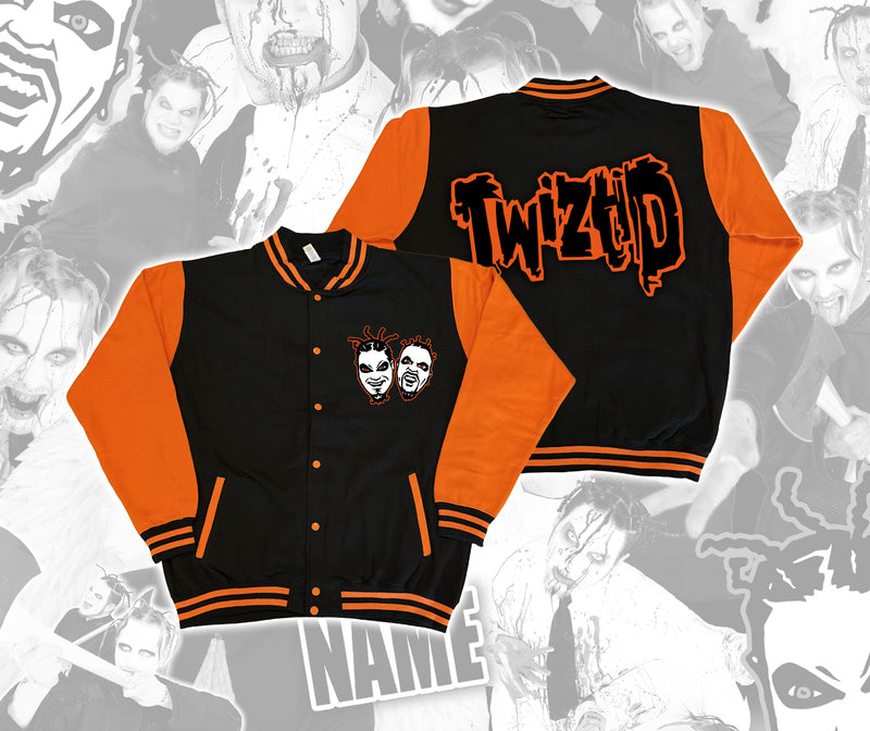 Twiztid Freek Show Faces and Logo Letterman Style Jacket