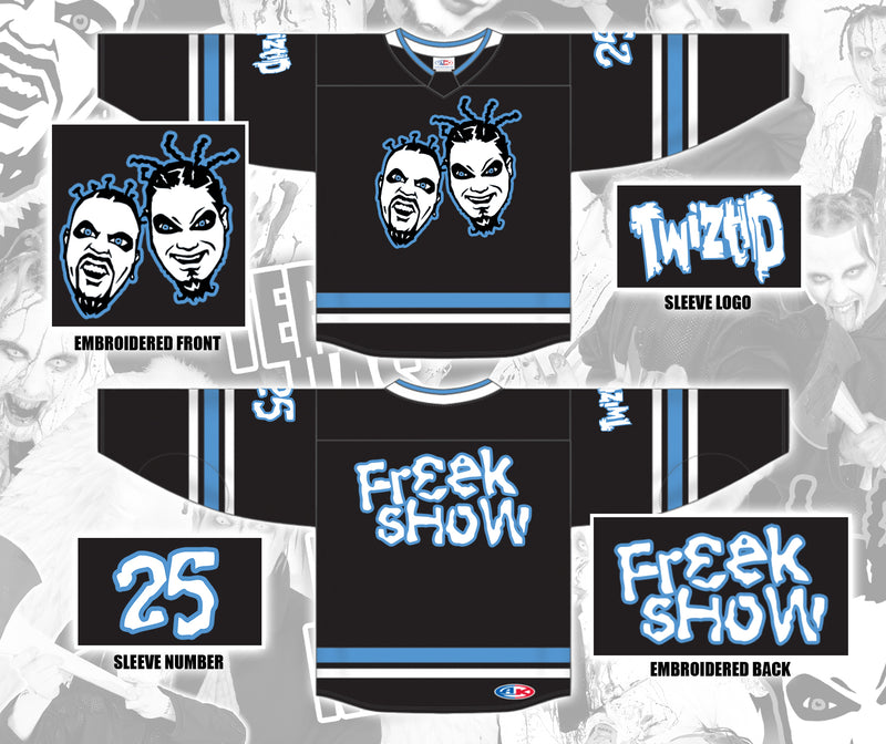 Freek Show 25 Faces Embroidered Hockey Jersey