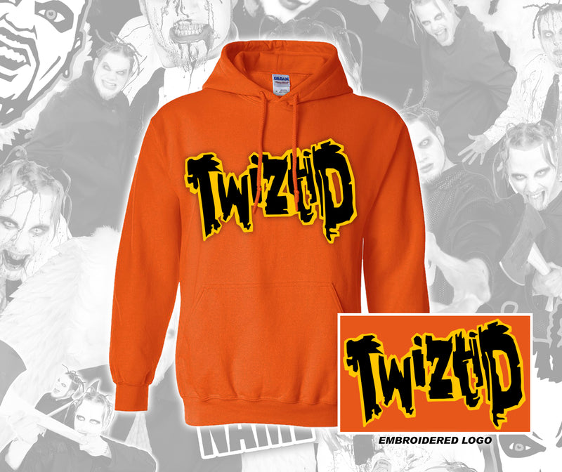 Twiztid Orange Freek Show Era Logo Embroidered Hoodie