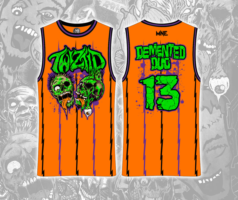 Twiztid Demented Duo Zombie Heads Basketball Jersey