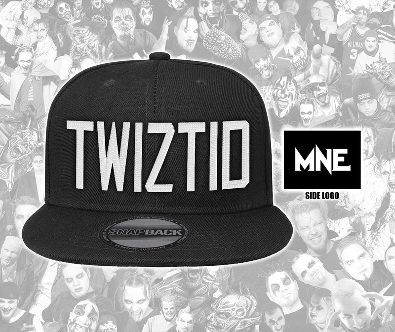 TWIZTID Black & White Text Logo Snapback