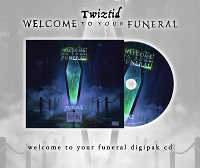 Twiztid "welcome to your funeral" Autographed CD, Vinyl, & Mirrored Poster Bundle