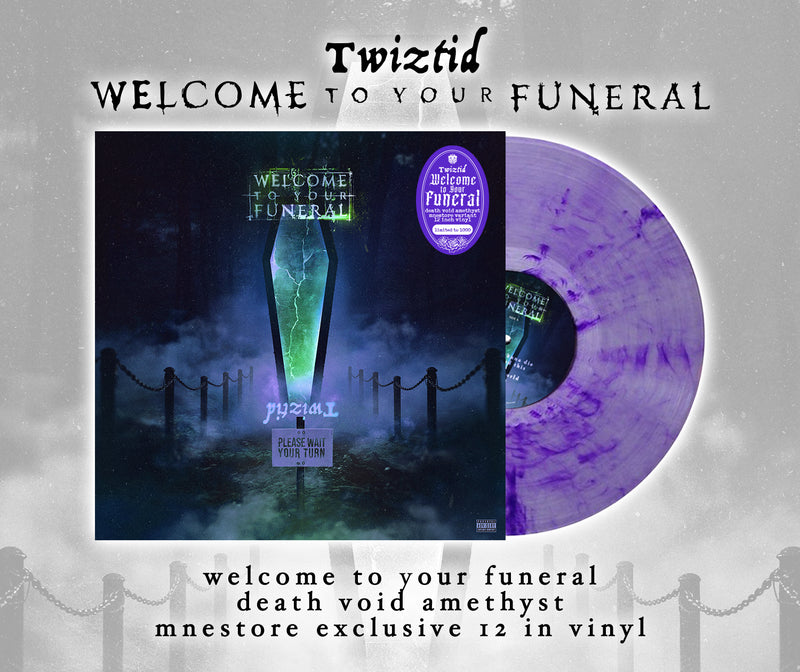 Twiztid "welcome to your funeral" Autographed CD, Vinyl, & Mirrored Poster Bundle