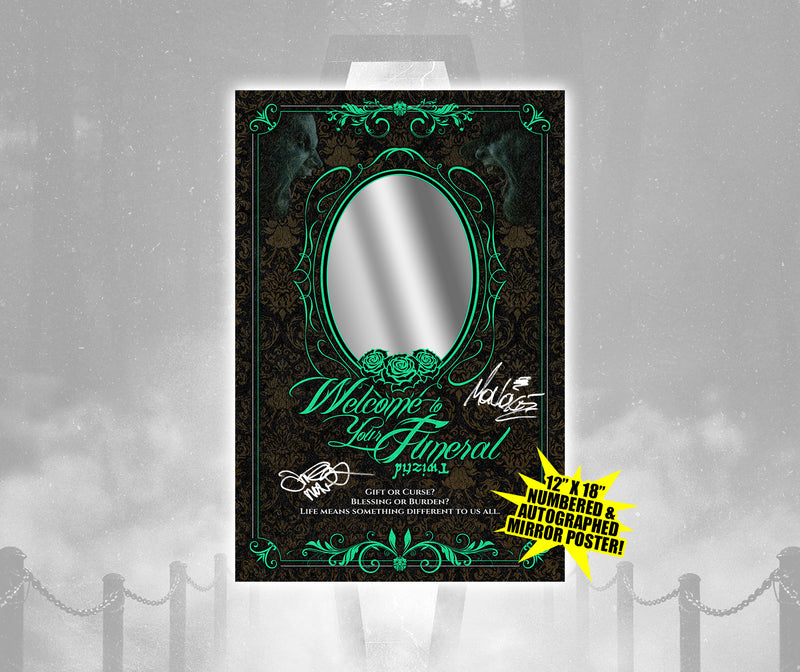 Twiztid "welcome to your funeral" Autographed CD, Vinyl, & Mirrored Poster Bundle