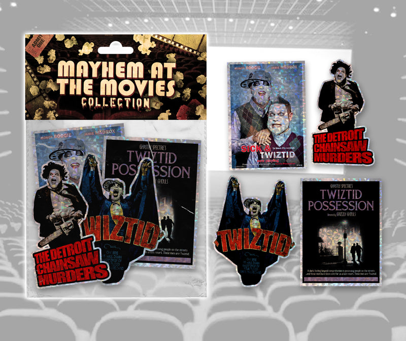 Twiztid "Mayhem At The Movies" 4 Sticker Pack