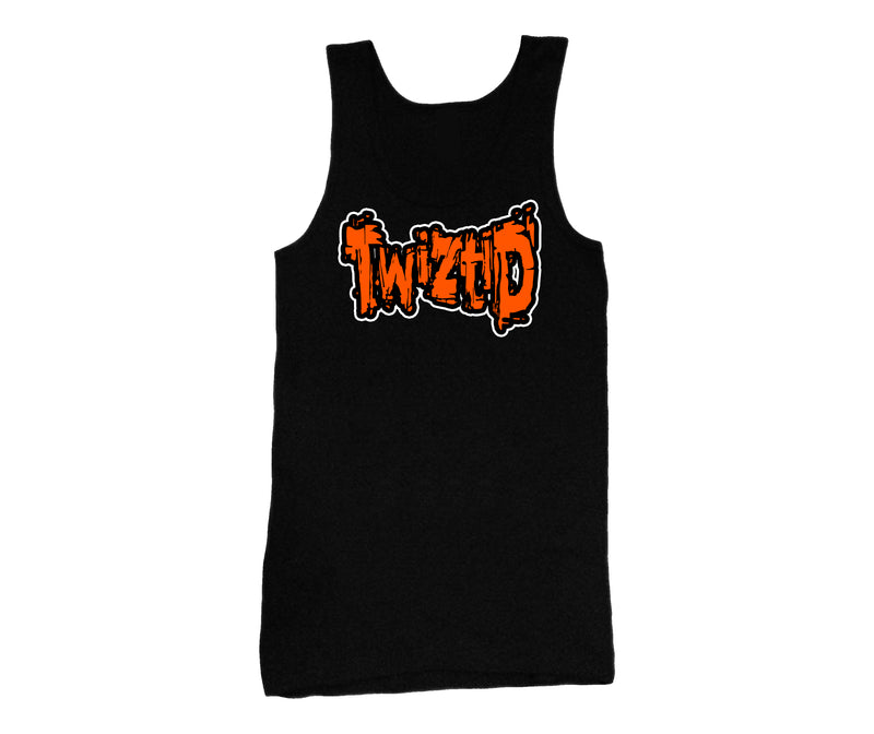 Twiztid Orange and White Freek Show Logo Ladies Tank